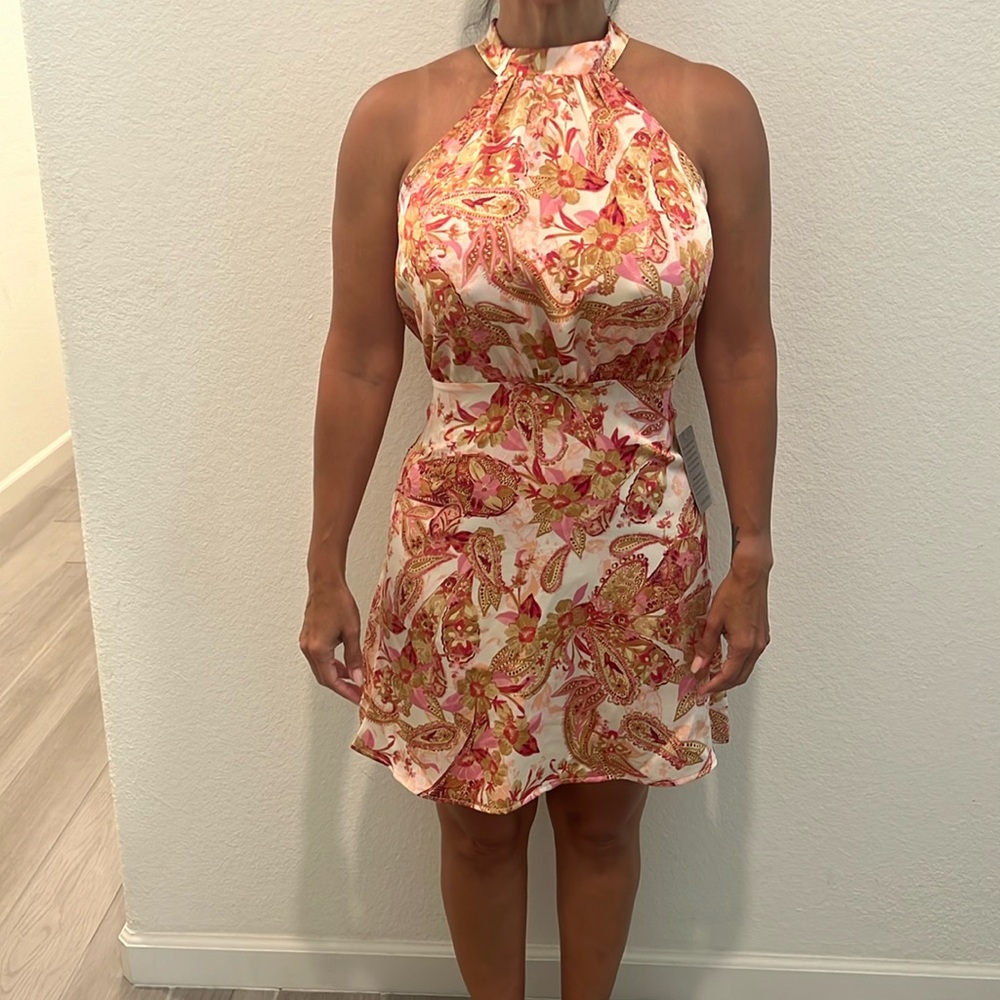 NWT paisley floral mini dress